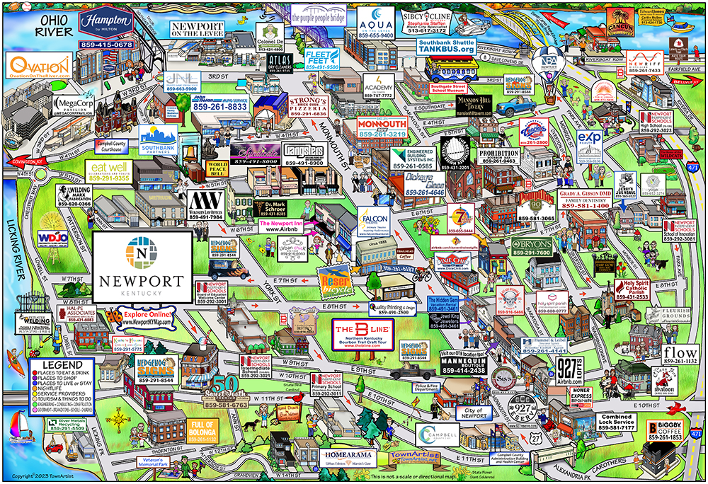 Newport, Kentucky Map